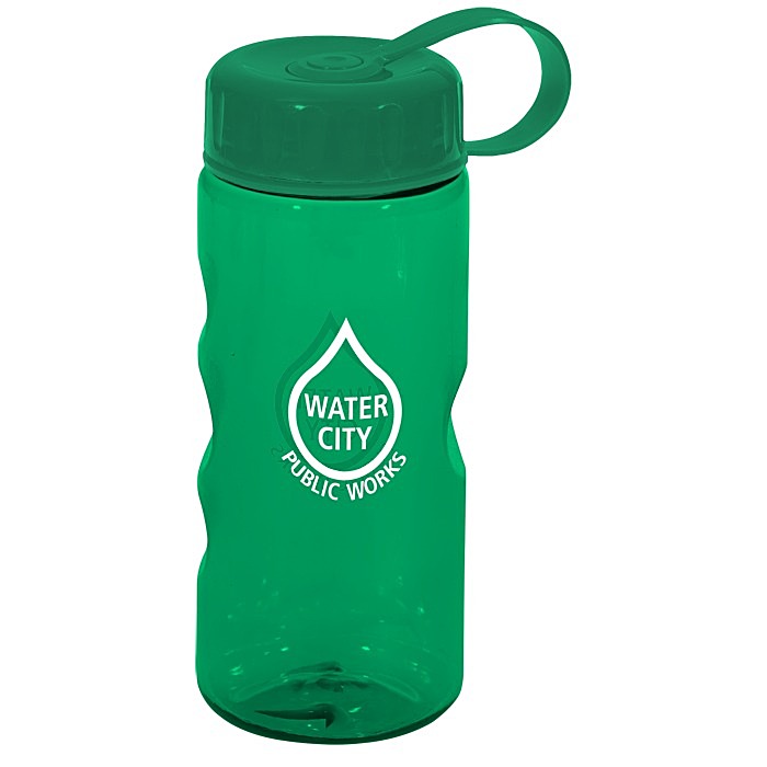 Custom Mini Mountain Sport Bottle with Tethered Lid - 22 oz