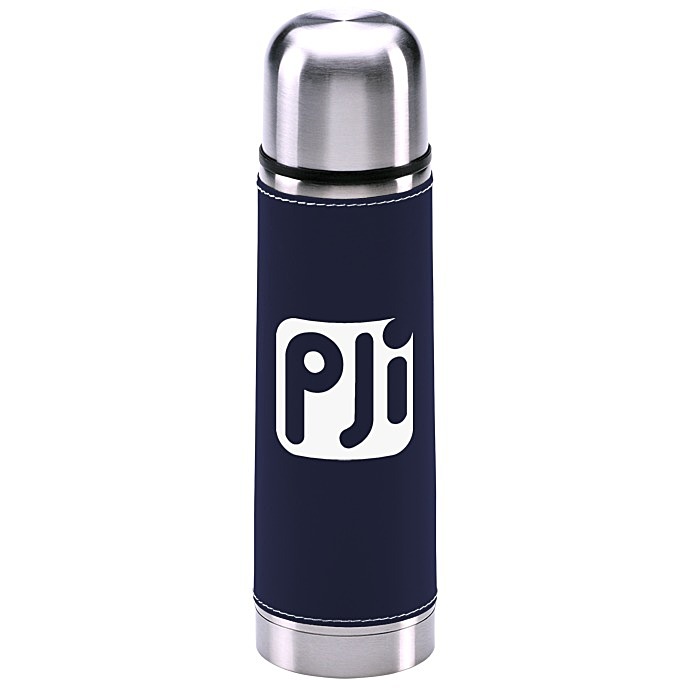 Custom Leatherette Vacuum Bottle - 16 oz. - Screen