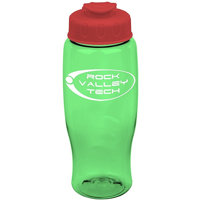 Custom Comfort Grip Bottle with Flip Lid - 27 oz