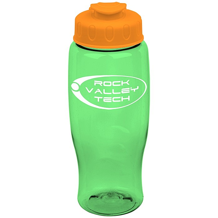Custom Comfort Grip Bottle with Flip Lid - 27 oz