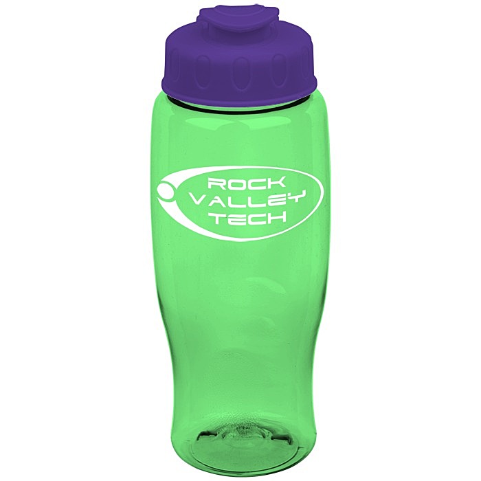 Custom Comfort Grip Bottle with Flip Lid - 27 oz