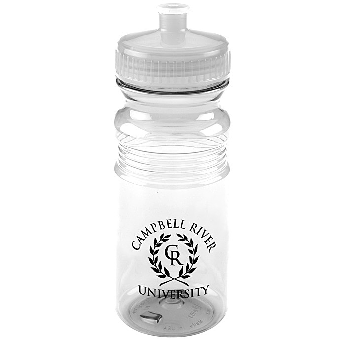 Custom Recreation Sport Bottle- 20 ounces - Push Pull Lid- Translucent
