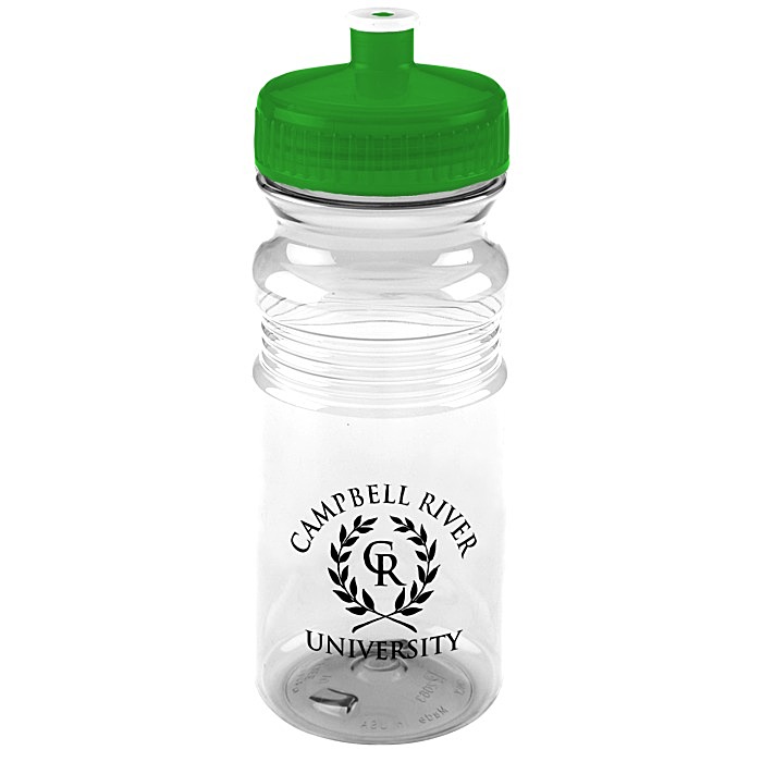 Custom Recreation Sport Bottle- 20 ounces - Push Pull Lid- Translucent