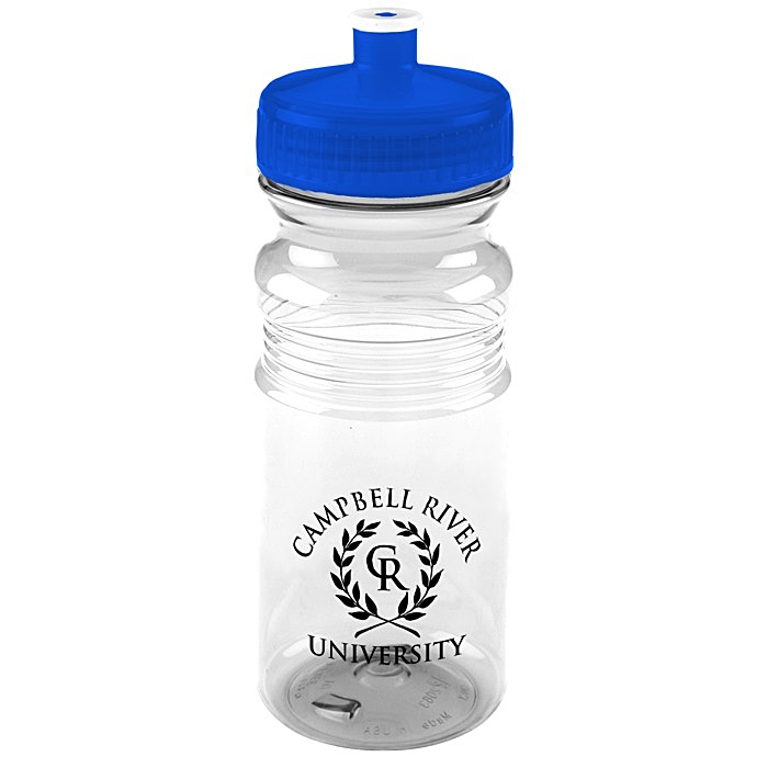 Custom Recreation Sport Bottle- 20 ounces - Push Pull Lid- Translucent