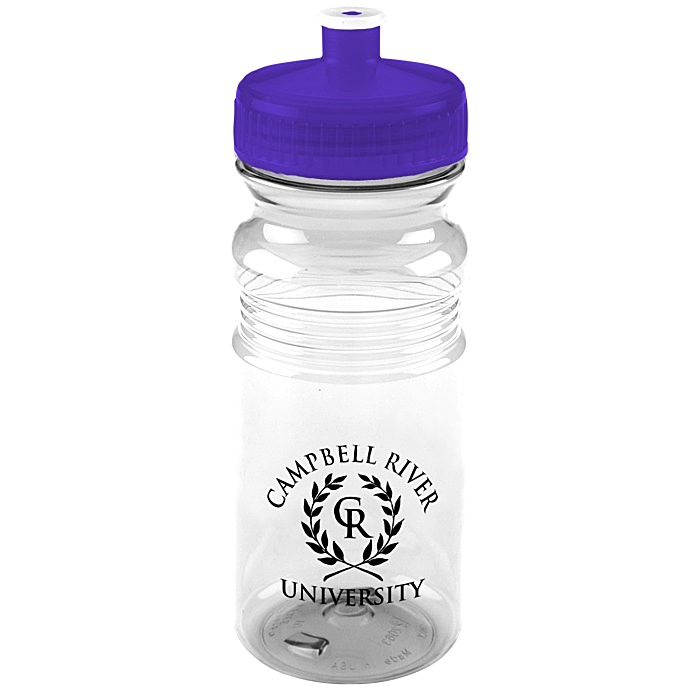 Custom Recreation Sport Bottle- 20 ounces - Push Pull Lid- Translucent