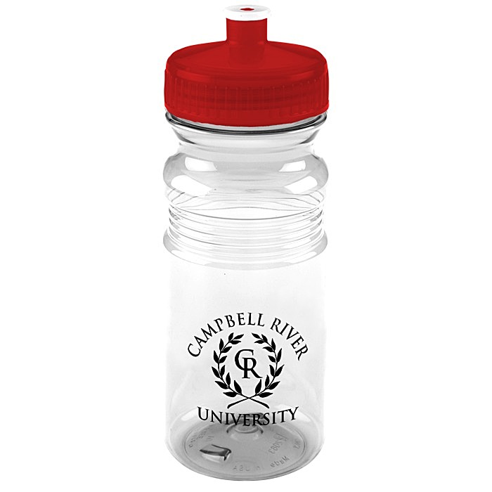 Custom Recreation Sport Bottle- 20 ounces - Push Pull Lid- Translucent
