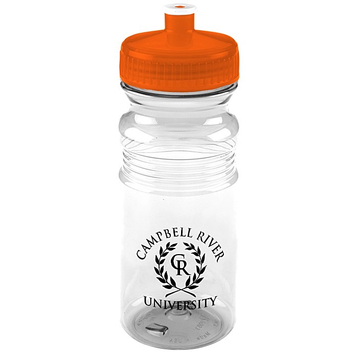 Custom Recreation Sport Bottle- 20 ounces - Push Pull Lid- Translucent