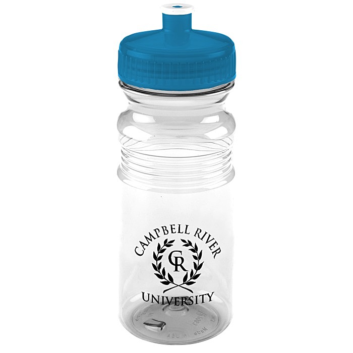 Custom Recreation Sport Bottle- 20 ounces - Push Pull Lid- Translucent
