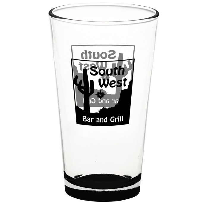 Custom Pint Glass - 16 oz - Bottom Colour