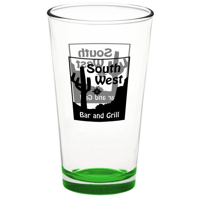 Custom Pint Glass - 16 oz - Bottom Colour