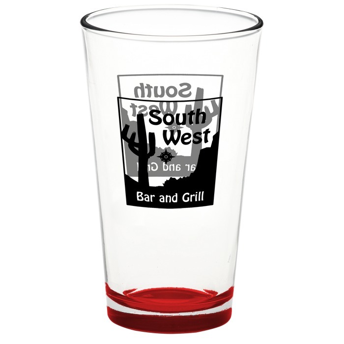 Custom Pint Glass - 16 oz - Bottom Colour