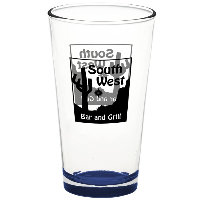 Custom Pint Glass - 16 oz - Bottom Colour