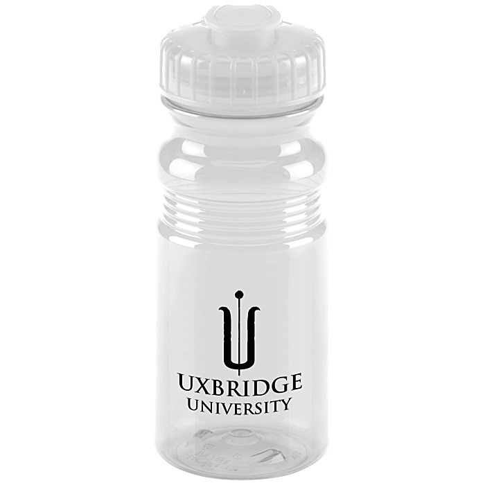 Custom Recreation Sport Bottle - 20 ounces - Flip Lid - Translucent