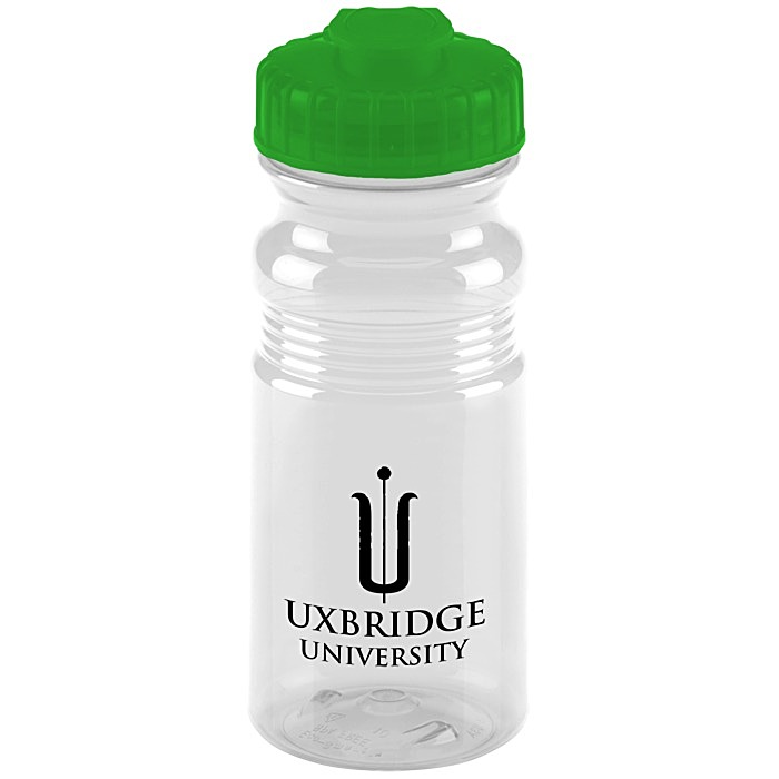 Custom Recreation Sport Bottle - 20 ounces - Flip Lid - Translucent