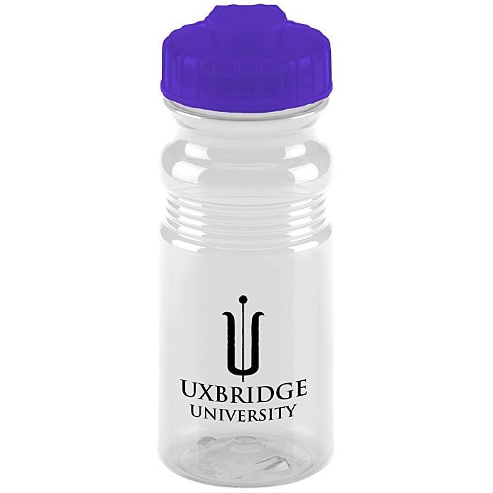 Custom Recreation Sport Bottle - 20 ounces - Flip Lid - Translucent