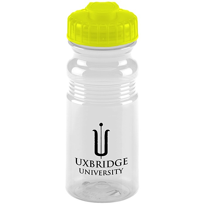 Custom Recreation Sport Bottle - 20 ounces - Flip Lid - Translucent