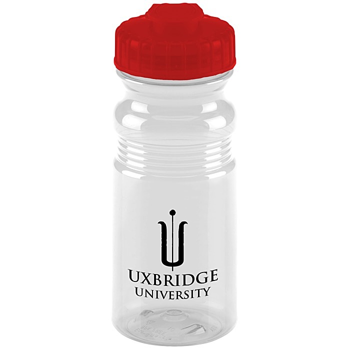 Custom Recreation Sport Bottle - 20 ounces - Flip Lid - Translucent