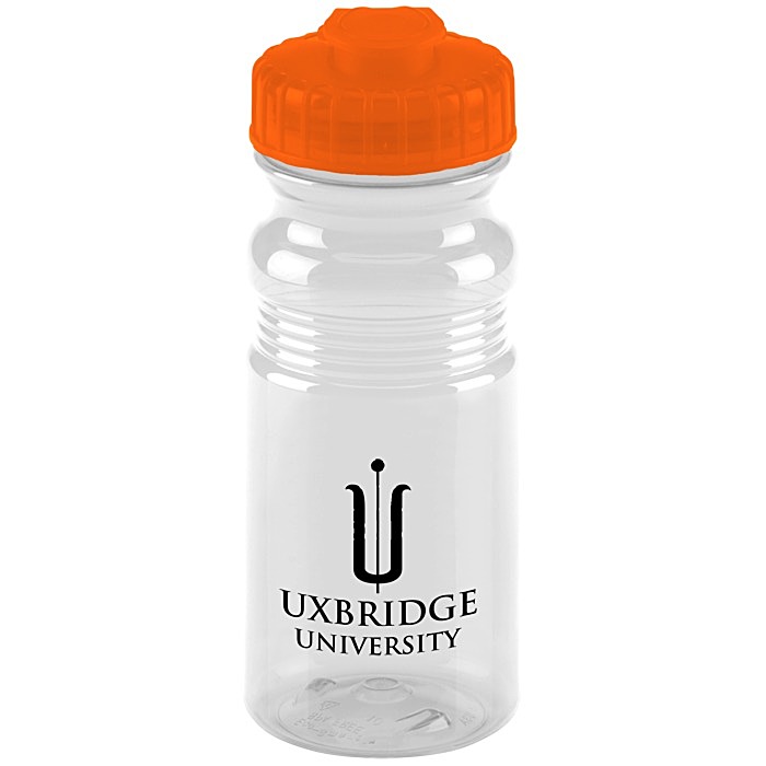 Custom Recreation Sport Bottle - 20 ounces - Flip Lid - Translucent