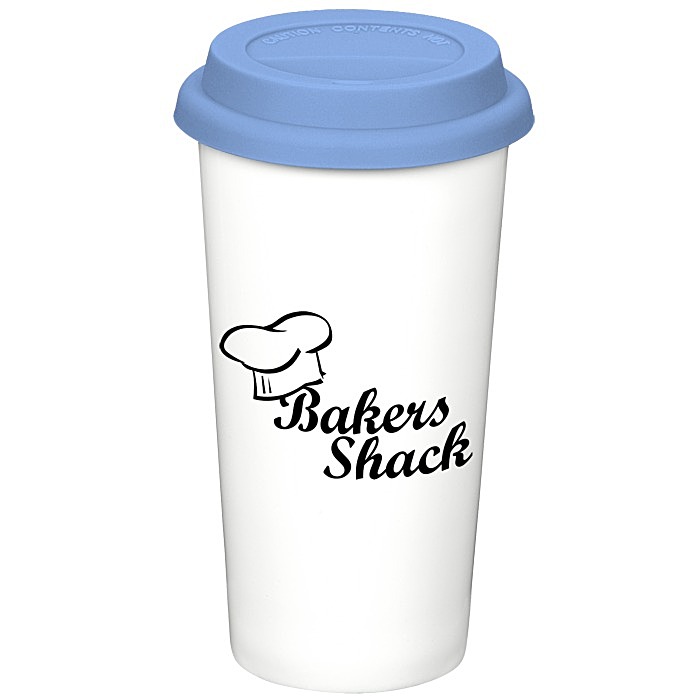 Custom Grand Ceramic Mug - White - 16 oz.