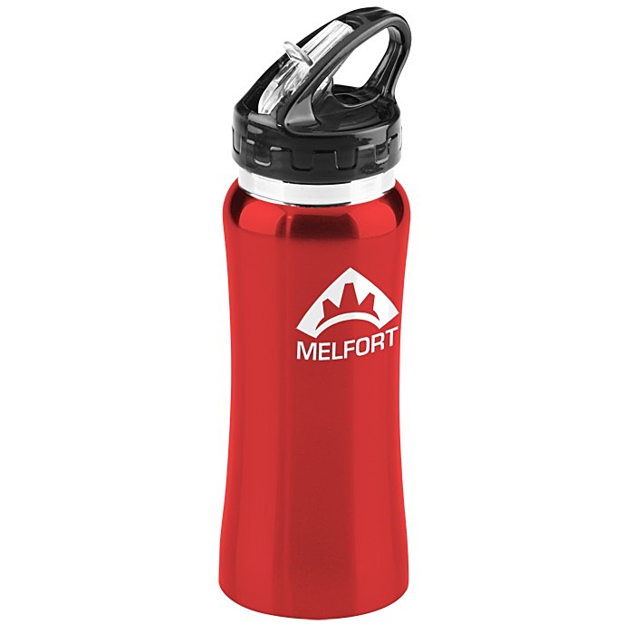 Custom Clear Spout Stainless Steel Bottle - 16 ounces