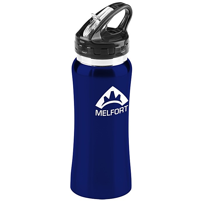 Custom Clear Spout Stainless Steel Bottle - 16 ounces