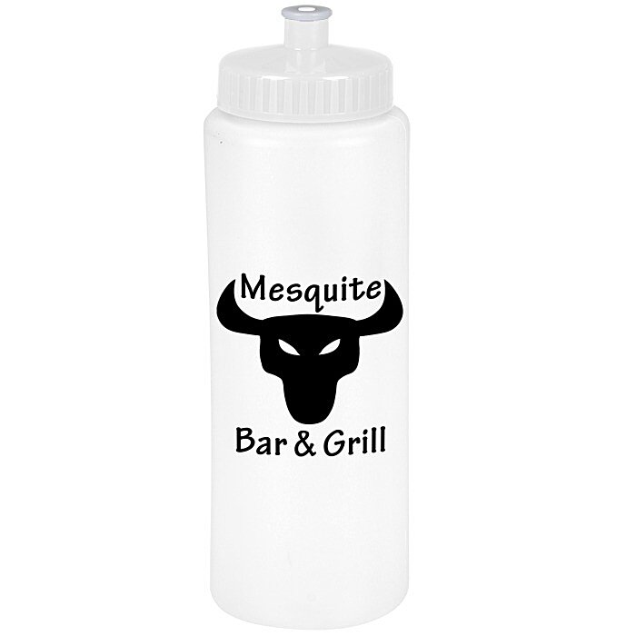 Custom Sport Bottle with Push Pull Cap - 32 oz