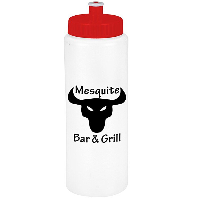 Custom Sport Bottle with Push Pull Cap - 32 oz
