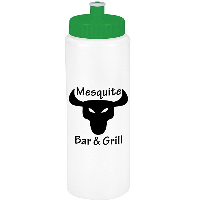 Custom Sport Bottle with Push Pull Cap - 32 oz