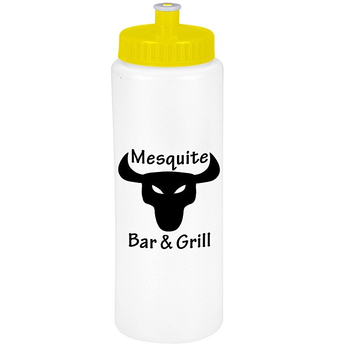 Custom Sport Bottle with Push Pull Cap - 32 oz