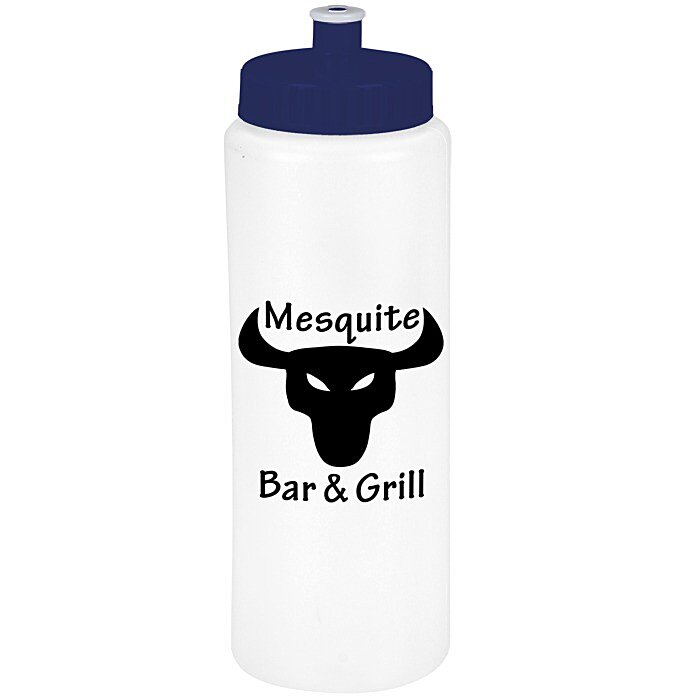 Custom Sport Bottle with Push Pull Cap - 32 oz