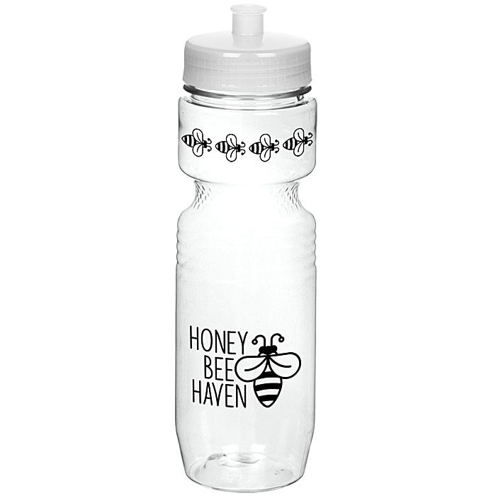 Custom Jogger Sport Bottle - 25 ounces - Translucent - Push Pull Lid