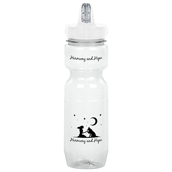 Custom Jogger Sport Bottle - 25 ounces - Translucent - Sport Sip Lid