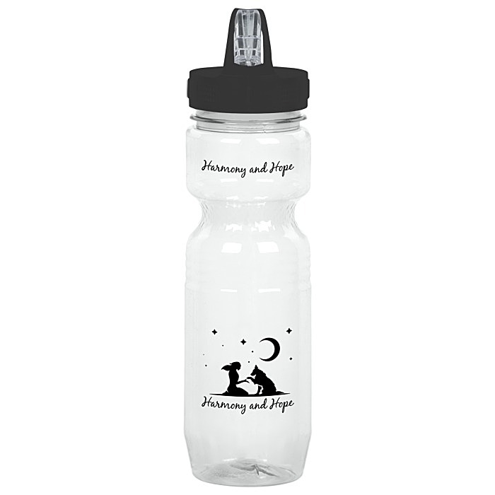 Custom Jogger Sport Bottle - 25 ounces - Translucent - Sport Sip Lid