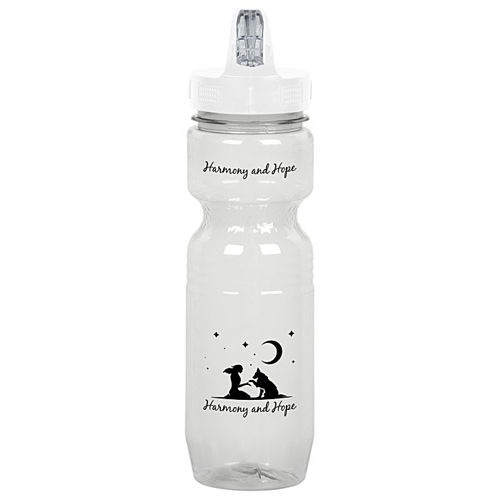Custom Jogger Sport Bottle - 25 ounces - Translucent - Sport Sip Lid