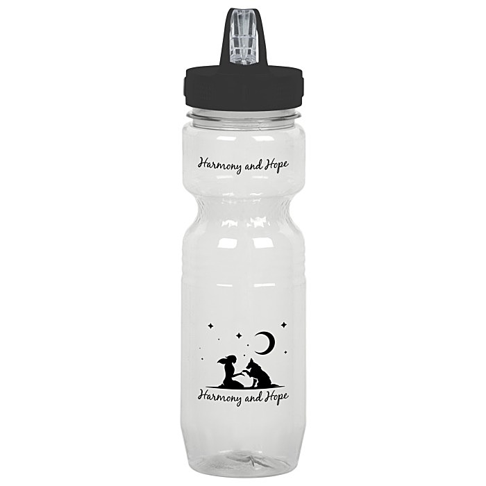 Custom Jogger Sport Bottle - 25 ounces - Translucent - Sport Sip Lid