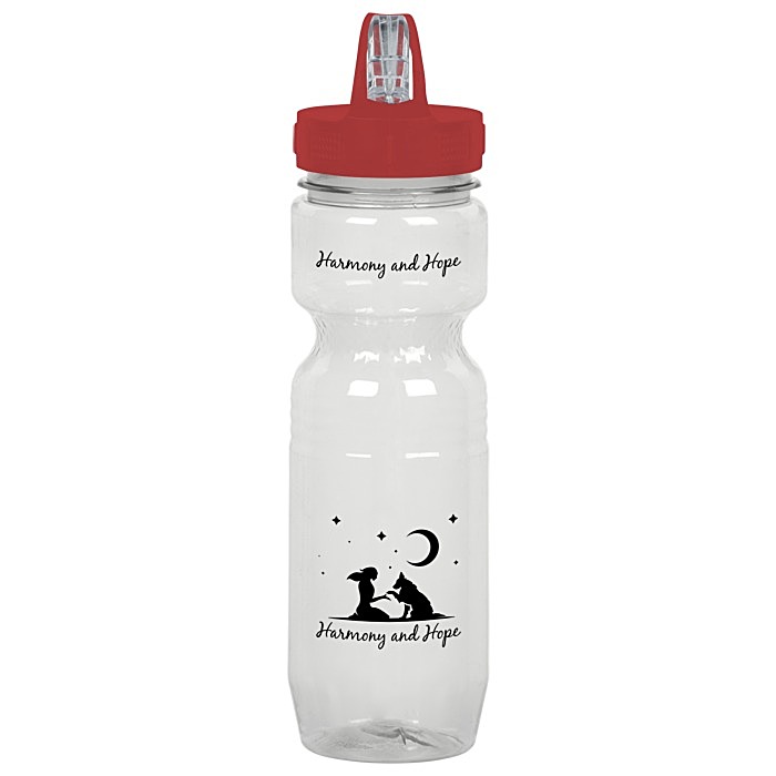 Custom Jogger Sport Bottle - 25 ounces - Translucent - Sport Sip Lid