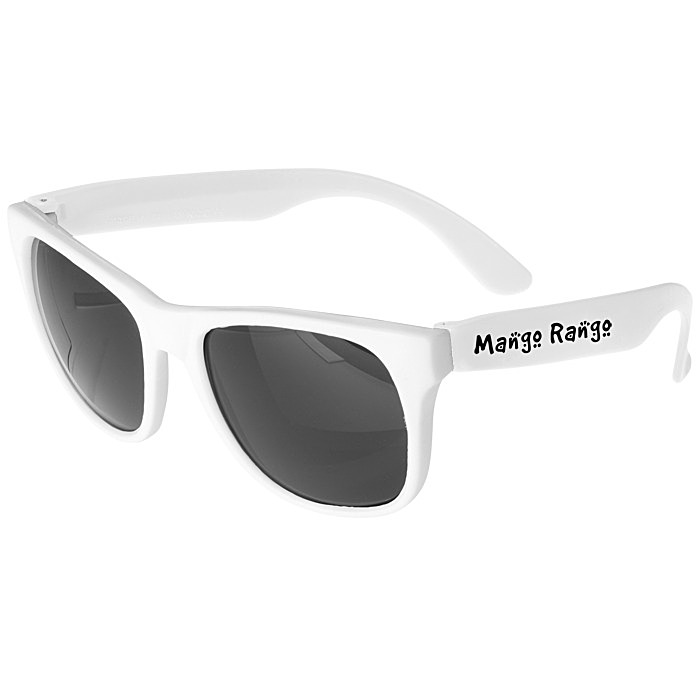 Custom Neon Sunglasses with White Frames