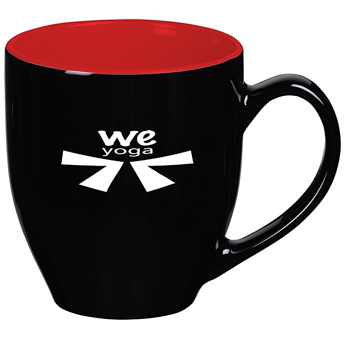 Custom Zapata Bistro Ceramic Mug - 14 oz - Black