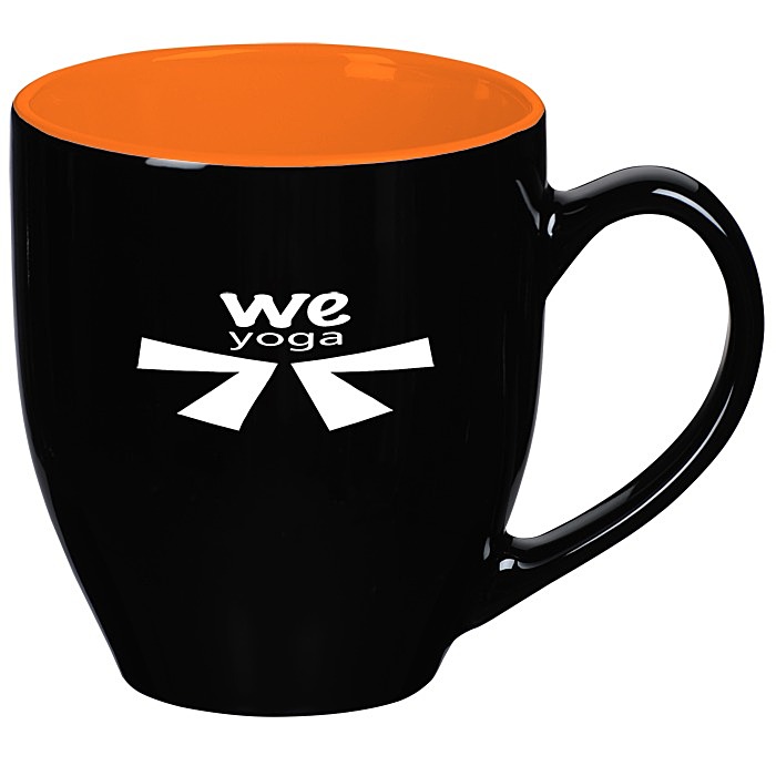 Custom Zapata Bistro Ceramic Mug - 14 oz - Black