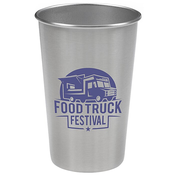 Custom Stainless Steel Pint Glass - 16 oz.