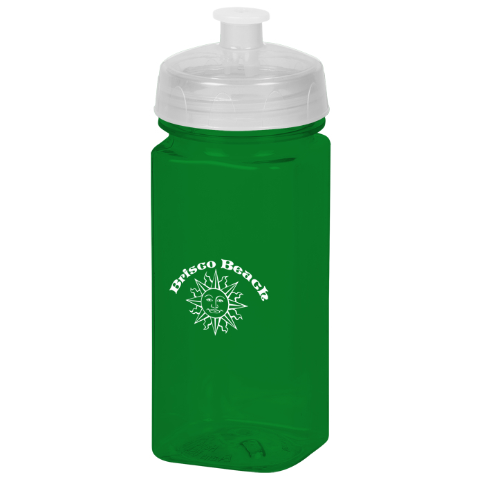 Custom PolySure Squared-Up Water Bottle - 16 oz.