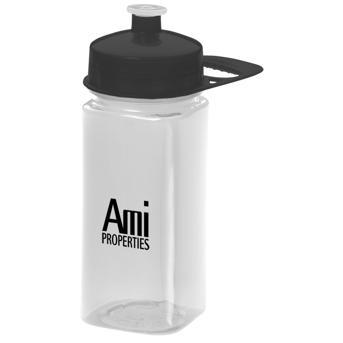 Custom PolySure Squared-Up Water Bottle with Handle - 16 oz.