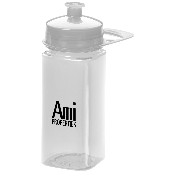 Custom PolySure Squared-Up Water Bottle with Handle - 16 oz.