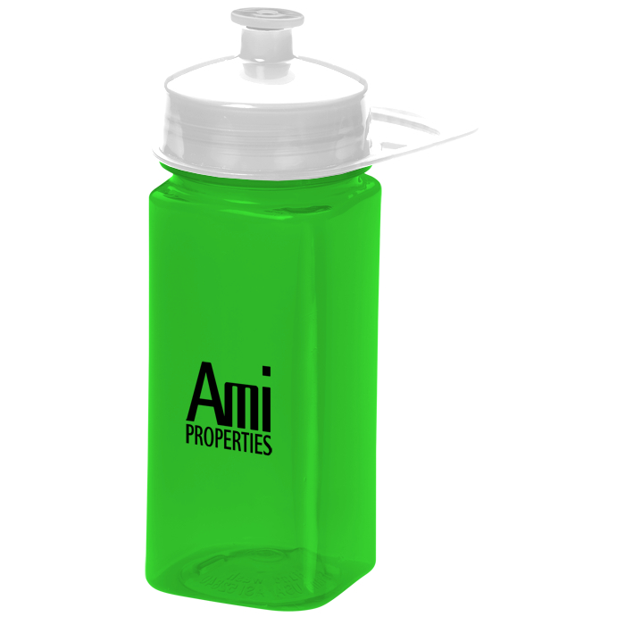 Custom PolySure Squared-Up Water Bottle with Handle - 16 oz.