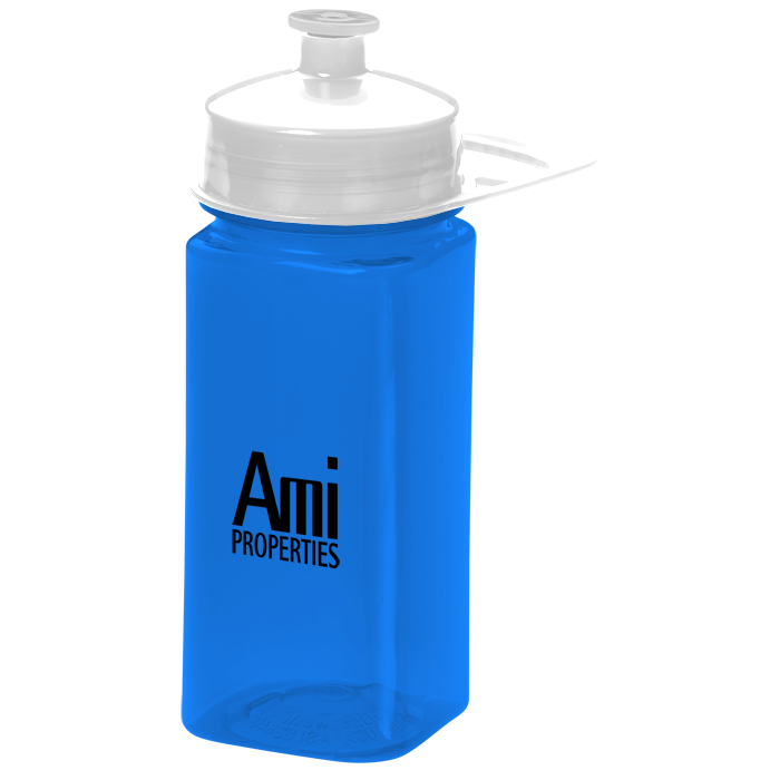 Custom PolySure Squared-Up Water Bottle with Handle - 16 oz.