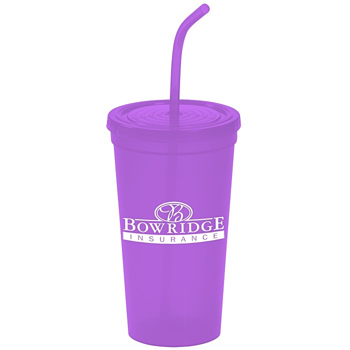 Custom Brilliantly Bent Straw Tumbler - 22 ounces