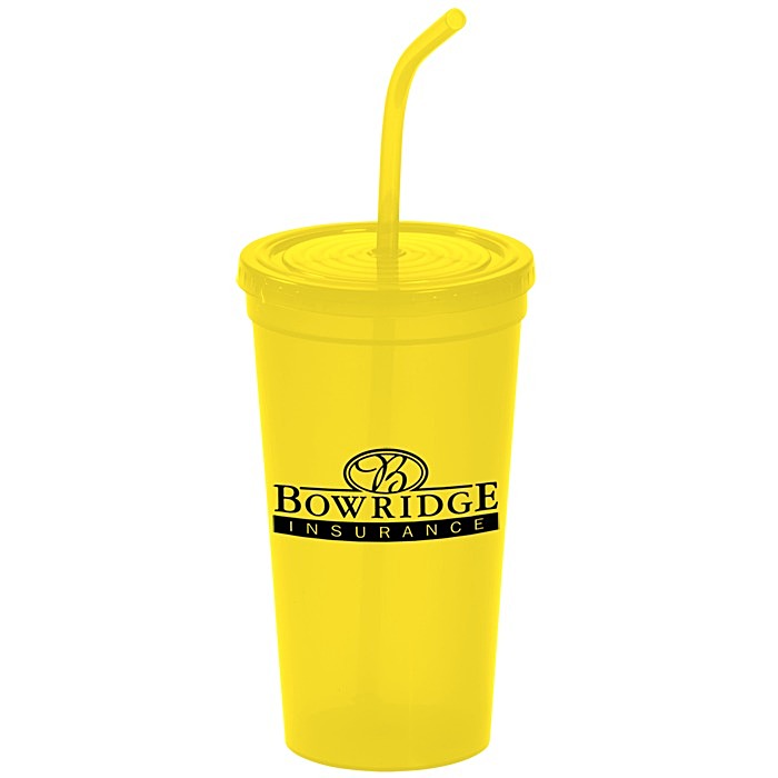 Custom Brilliantly Bent Straw Tumbler - 22 ounces