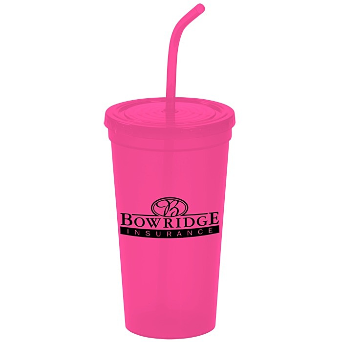 Custom Brilliantly Bent Straw Tumbler - 22 ounces