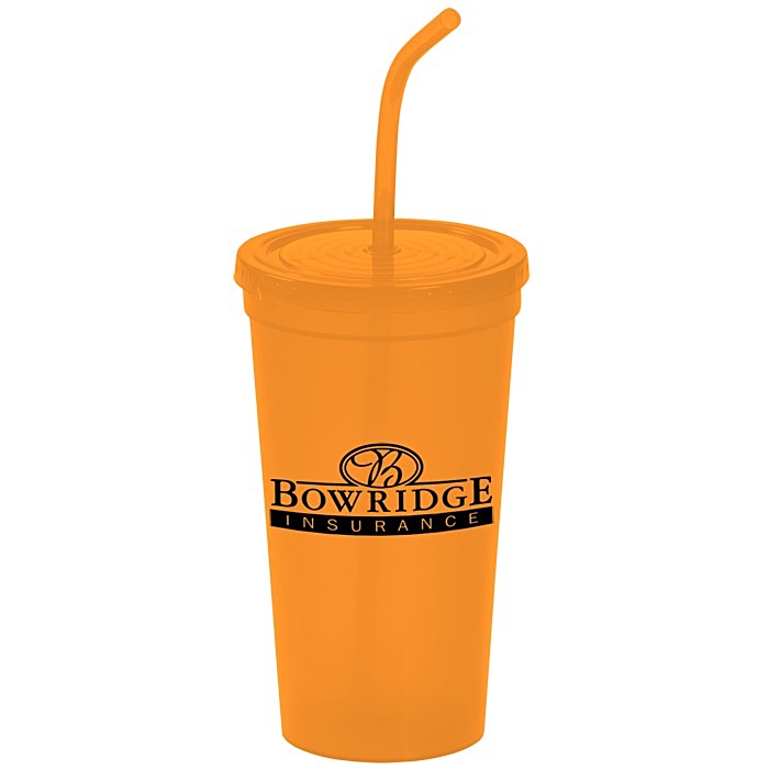 Custom Brilliantly Bent Straw Tumbler - 22 ounces