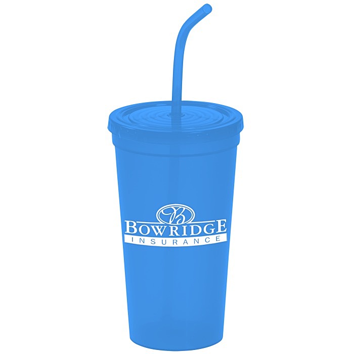 Custom Brilliantly Bent Straw Tumbler - 22 ounces